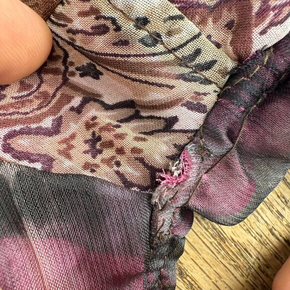 EL RODEO Designer Japanese Harajuku Kawaii Patchwork Boho Flowy Pink Brown S - Picture 10 of 11